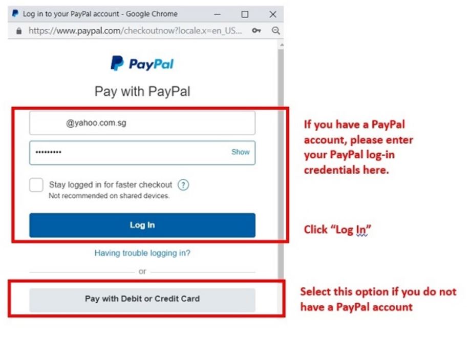 Making payment with paypal